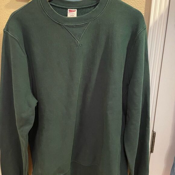 Men’s J Crew Heritage Forest Green Crewneck Sweatshirt L - Picture 2 of 16